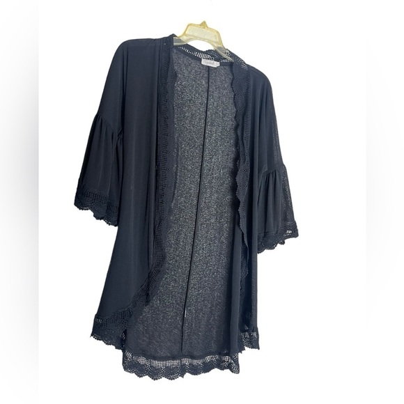 Spadehill open front kimono / cover up. Lace detail. Size 2XL GUC - Picture 3 of 7